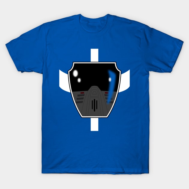 Lightspeed Rescue Blue Ranger Visor T-Shirt by mavgagliano